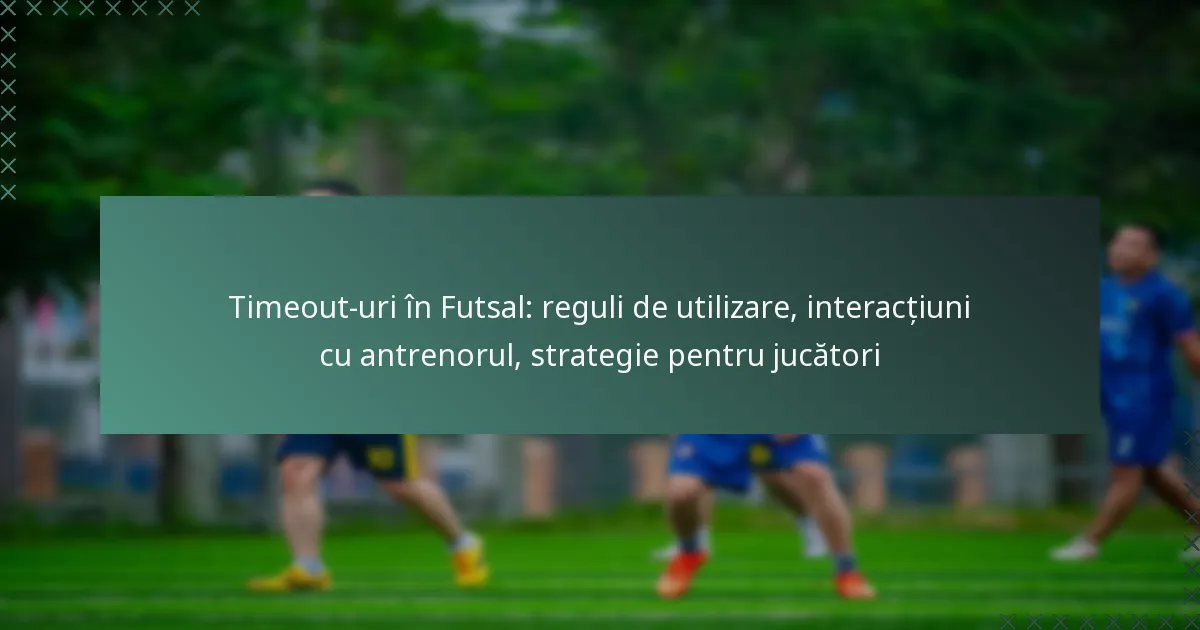 Timeout-uri în Futsal: reguli de utilizare, interacțiuni cu antrenorul, strategie pentru jucători