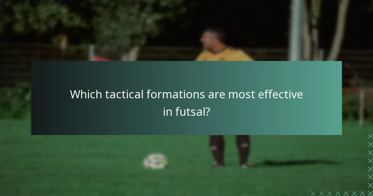 Care sunt cele mai eficiente formații tactice în futsal?